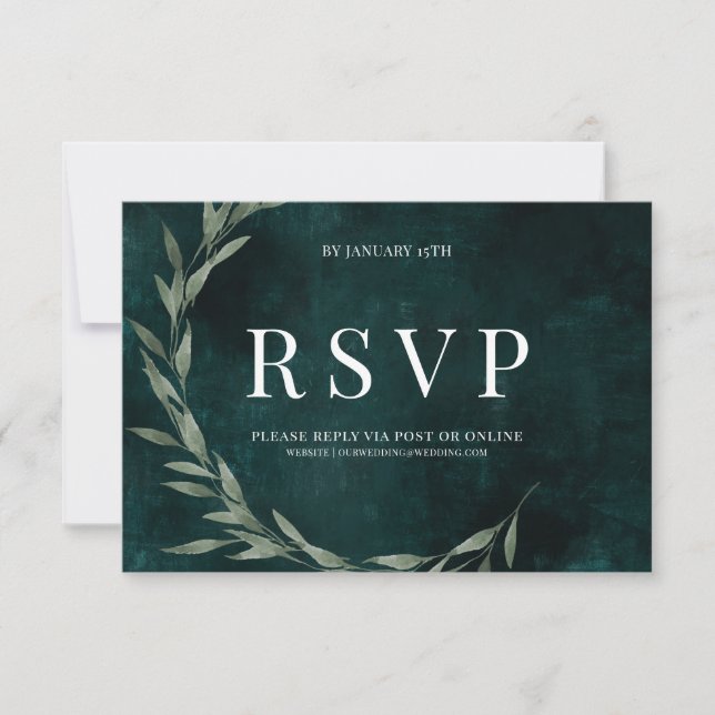 Classic Leaves drama de ensueño EMERALD rsvp (Anverso)
