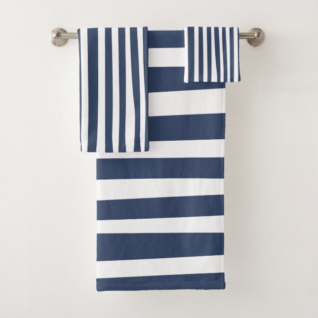 Classic Navy Blue Stripes | Timeless Nautical  (In situ)