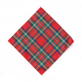 Classic Plaid Red Blue Green Bandana
