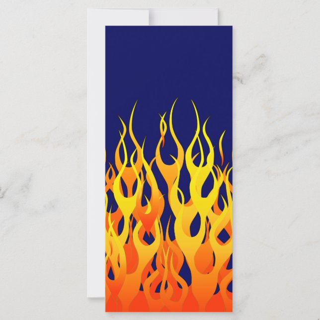 Classic Racing Flames Fire on Navy Blue (Anverso)