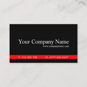 Classic Red and Black Professional - Tarjeta de vi