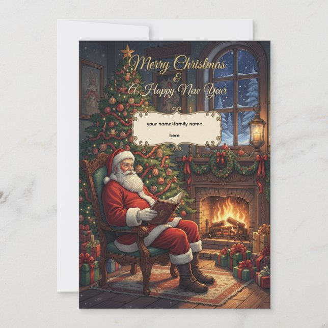 Classic Santa Claus & Warm Candlelight Personalize (Anverso)