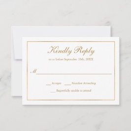 Classic Simple Elegance Gold RSVP