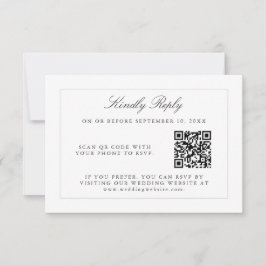 Classic Simple Elegance Wedance Wedding RSVP con c