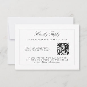 Classic Simple Elegance Wedance Wedding RSVP con c