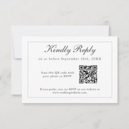 Classic Simple Elegance Wedance Wedding RSVP con c