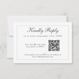 Classic Simple Elegance Wedance Wedding RSVP con c