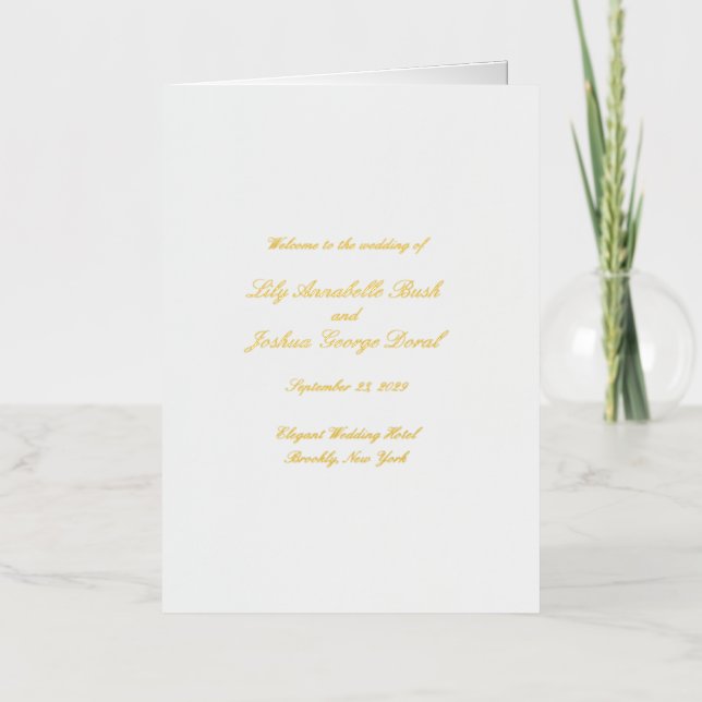 Classic Timeless Wedding Foil Program (Anverso)