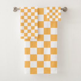 Classic visual peach checkerboard