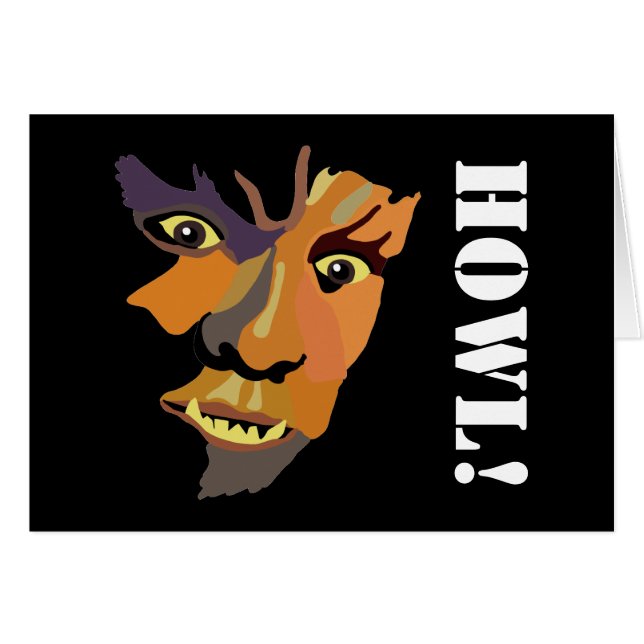 Classic Werewolf,  Happy Halloween (Anverso (Horizontal))