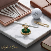 Classic White Golf Tees Personalized Script Design
