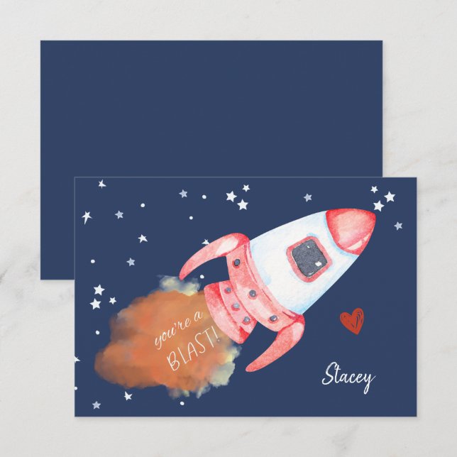 Classroom Valentine "You're a Blast!" (Anverso / Reverso)