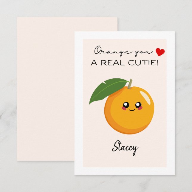 Classroom Valentine "You're a Real Cutie" (Anverso / Reverso)