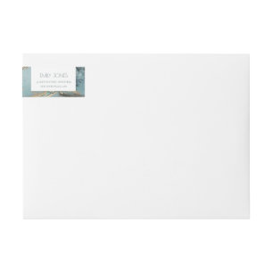 CLASSY AQUA DUSKY AZUL ORO AGATE MONOGRAM BODA