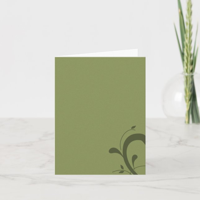 Classy Blank Olive Green con una nota floreciente (Anverso)