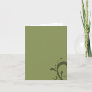 Classy Blank Olive Green con una nota floreciente