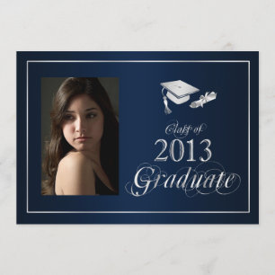 Classy Blue and Silver 2013 - Invitación a la foto