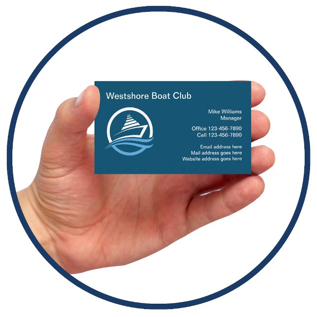 Classy Boat Club Tema Tarjetas de visita (Subido por el creador)