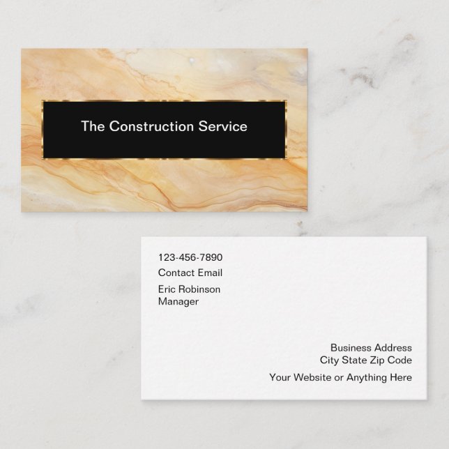 Classy Construction Services - Tarjetas de visita  (Anverso / Reverso)