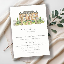 Classy Garden Chateau Watercolor Boda Recepción