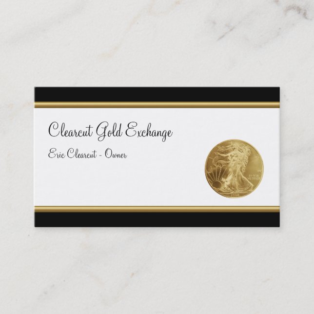 Classy Gold Investment modernas tarjetas de presen (Anverso)
