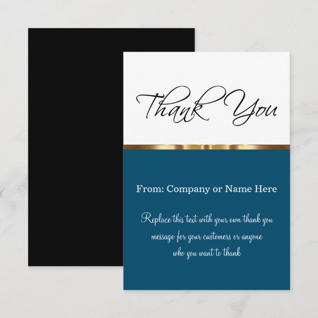 Classy Gracias Tarjetas Con Sobres (Anverso / Reverso)