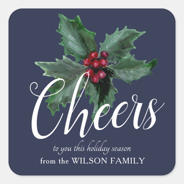 Classy Holly Gracias Pegatinas (Anverso)