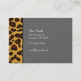 Classy Leopard Skin en cualquier tarjeta de color