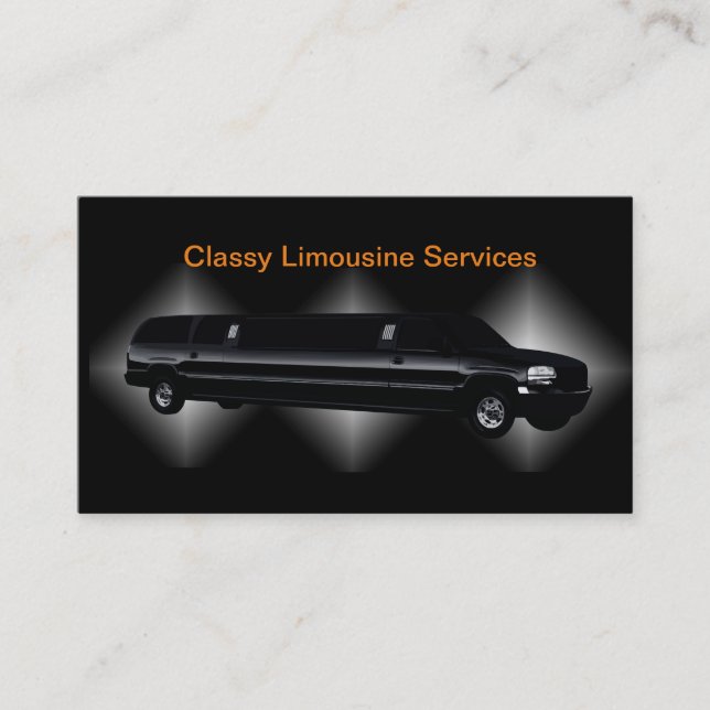 Classy Limousine Service Chauffeur Tarjetas de vis (Anverso)