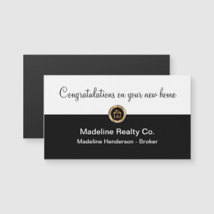 Classy Realtor Magnetic New Home Felicitaciones