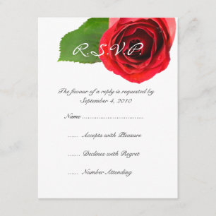 Classy Red Rose Wedding RSVP