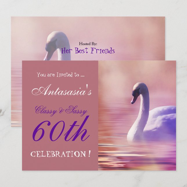 CLASSY SASSY A LOS 60 INVITACIÓN (Anverso / Reverso)