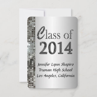Classy Silver 2014 Invitaciones a la graduación