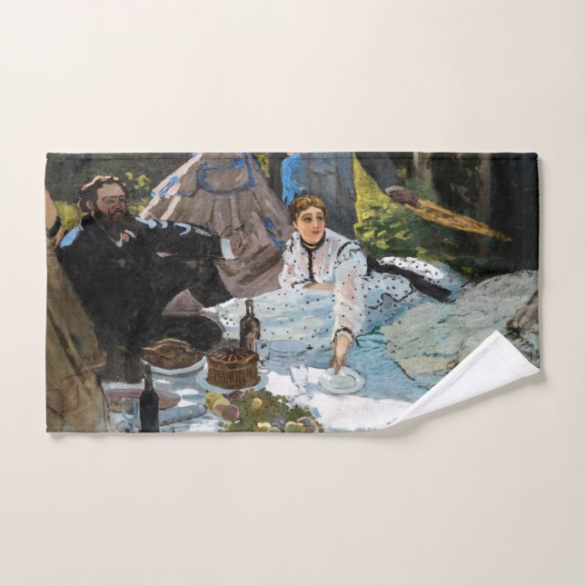 Claude Monet - Almuerzo en la hierba, panel derech (Toalla de mano)