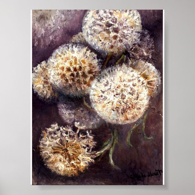 Claude Monet - Arte de reproducción de Dandelions (Frente)