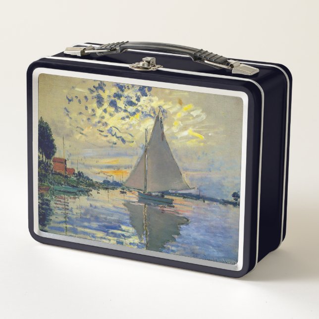 Claude Monet - Barco de vela en Le Petit-Gennevill (Anverso)