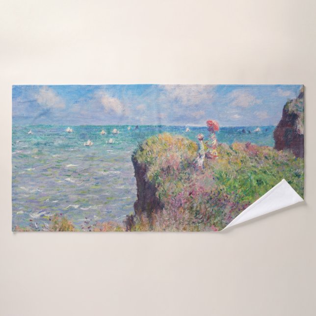 Claude Monet - Camino acantilado en Pourville (Toalla de baño)