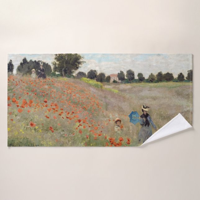 Claude Monet - Campo de amapolas (Toalla de baño)