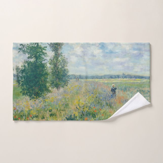Claude Monet - Campos de amapola cerca de Argenteu (Toalla de mano)