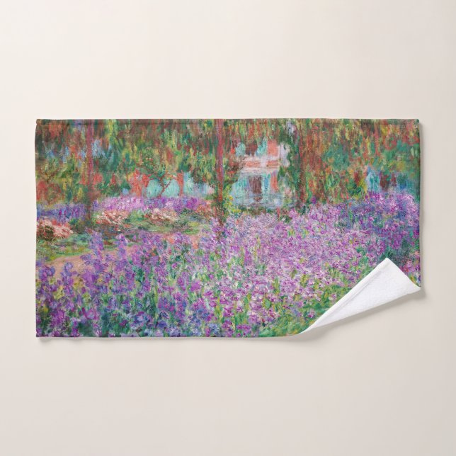 Claude Monet - El jardín del artista en Giverny (Toalla de mano)