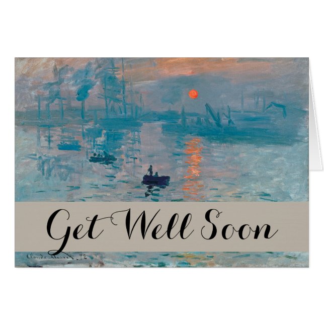 Claude Monet Impresión Amanecer Francés (Anverso (Horizontal))