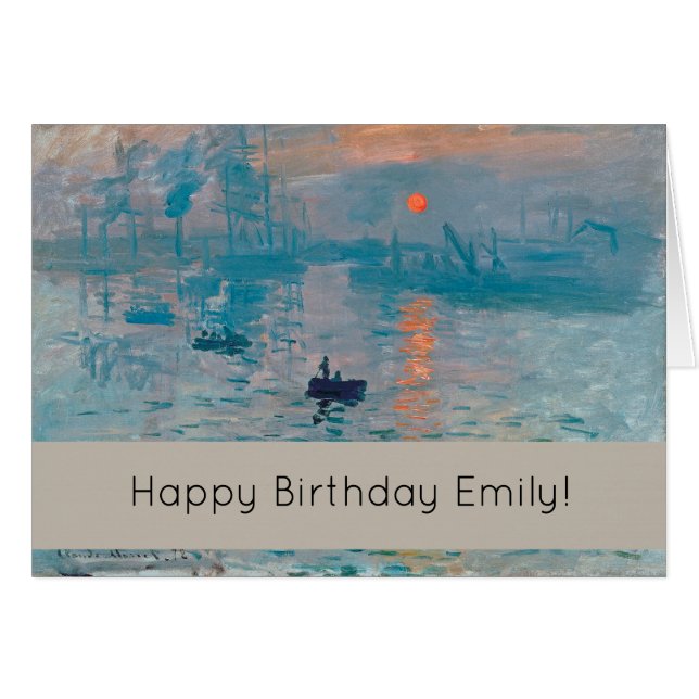 Claude Monet Impresión Amanecer Francés (Anverso (Horizontal))