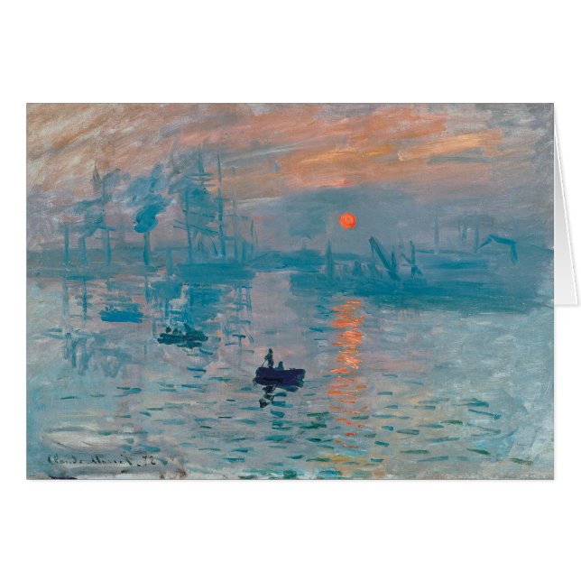 Claude Monet Impresión Amanecer Francés (Anverso (Horizontal))