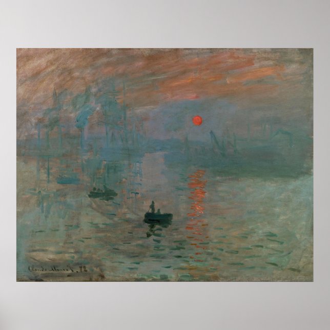 Claude Monet Impresión Amanecer Impresión de Arte  (Frente)