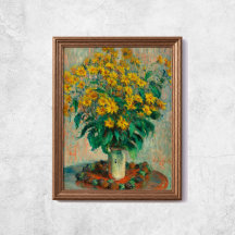 Claude Monet Jerusalem Artichoke Flores Arte Antig
