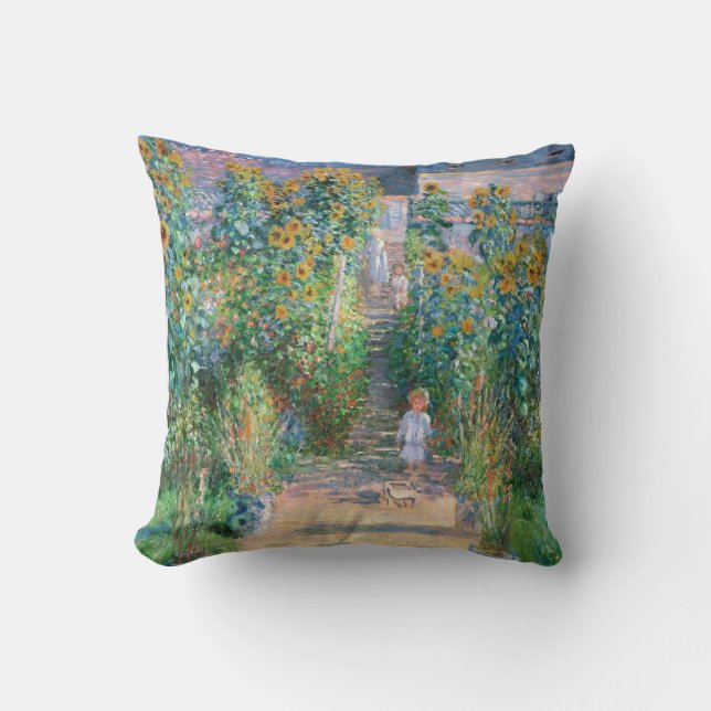 Claude Monet la almohada de la pintura del jardín (Anverso)