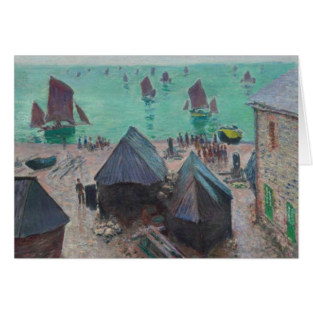Claude Monet - La partida de los barcos, Etretat (Anverso (Horizontal))