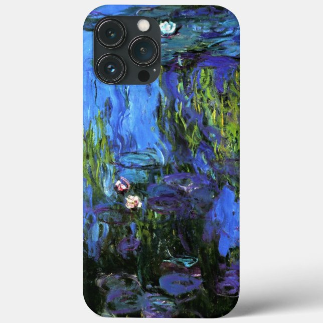 Claude Monet: Lilies de agua, Funda de añil azul-m (Reverso )