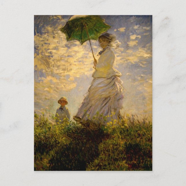 Claude Monet - Mujer con tarjeta postal Parasol (1 (Anverso)