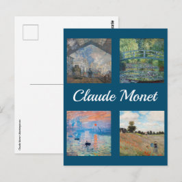 Claude Monet Obras Maestras Postal de Patchwork